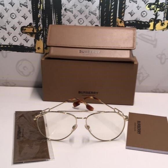 New Authentic Burberry BE3128 1808 Gold Eyeglasses - Picture 11 of 11